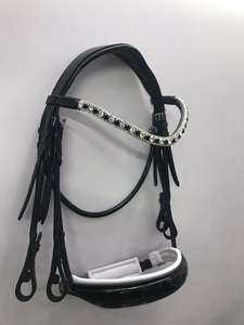 Brida doble de piel de caballo de gran calidad con relleno Extra suave de neopreno, disponible en varios colores y tamaños - Product Image 5