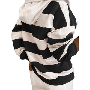 เสื้อสเวตเชิ้ตพิมพ์ลายดาว OEMStripe สำหรับผู้หญิง เสื้อฮู้ดแขนยาวลำลอง - Product Image 4