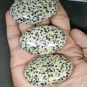 Mejor calidad Natural hecho a mano dálmata jaspe Palma piedra curación cristales Palma piedra Ágata Palma piedra; Mayorista - Product Image 5