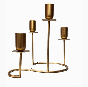 Bougeoir de table en fer, centre de table, candélabre décoratif de noël pour la maison, mariage et fête - Product Image 1