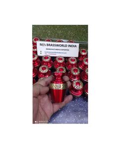 Souvenir rouge brillant, urne de crémation, fournitures de funérailles, brasworld inde - Product Image 1