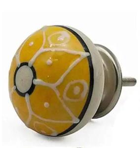 Poignées de tiroir de porte d'armoire en céramique multicolores, boutons modernes en laiton et zinc de 60g, pour commode de cuisine et entrepôt - Product Image 3