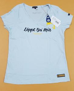 T-shirt à manches courtes et col en V pour femmes, de marque haut de gamme, vêtements de sport légers et respirants pour la course à pied, lot de stock du Bangladesh - Product Image 4
