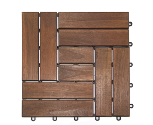 Acacia Wooden Decking Tile - Best Seller 10 <b>Slats</b> Interlocking DIY Acacia Wooden Decking Tile From Vietnam for Outdoor & Indoor - Product Image 4