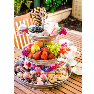 ที่วางเค้กโลหะแผ่นโลหะสำหรับทำเค้กวันเกิด,ที่วางเค้กทรงกลมสำหรับเสิร์ฟในงานวันเกิดงานแต่งงานงานเลี้ยง - Product Image 5