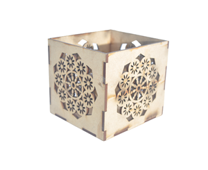 BESI SELLING <b>SQUARE</b> BOX TEALIGH HOLDER WOOD METAL VOTIVE T-LIGHT HOLDER HIGH QUALITY CHRISTMAS DECORATION <b>CANDLE</b> HOLDER - Product Image 1
