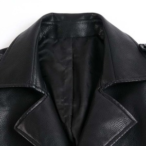 Veste de soudage unisexe en cuir de vachette épais, imperméable, coupe-vent, respirante, à motif lettres, pour l'extérieur, longue, pour l'hiver - Product Image 5