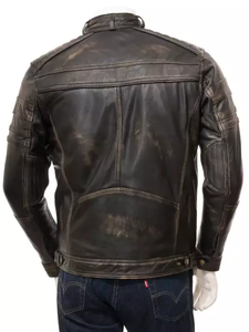 Chaqueta de cuero de diseño personalizado para hombre, chaqueta de cuero de alta calidad, a la moda, precio barato - Product Image 4