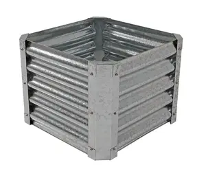 Metal Garden Galvanized Steel Square <b>Planter</b> for Plants <b>Vegetables</b> and Flowers for Garden Decor Use - Product Image 1
