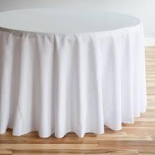 100% MJS Filé Polyester Jetable Blanc Nappe Ronde 132 ''Longueur Excellent pour La Maison ou Le Restaurant - Product Image 3