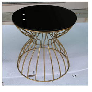 Table moderne personnalisée en acier inoxydable et finition en laiton avec dessus en verre pour la maison et le salon fabriquée en Inde - Product Image 5