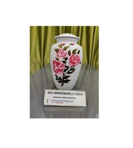 Urna de aluminio pintada a mano para cementerio o entierro para suministros funerarios de cremación - Product Image 1