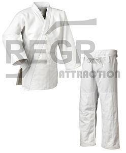 Uniforme de karaté de conception 100 coton Gi personnalisé blanc unisexe OEM Logo d'entraînement personnalisé ensembles de Style vêtements de sport pour enfants couleur - Product Image 3
