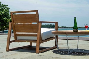 Silla Cattalina Bali de Soffa, Madera de Teca Indonesia Resistente y Duradera, Diseño Moderno Minimalista, Ecológica, para Sala de Estar u Hospital - Product Image 2