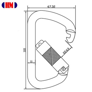 ปีนเขาอลูมิเนียม Carabiner ที่มีใบรับรอง Ce - Product Image 2
