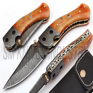 Couteau de poche pliant de damas fait à la main, couteaux Sm Knives industriel (smk1254) - Product Image 2