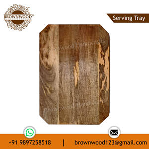 Plateau de service octogonal en bois fait à la main en gros meilleure qualité fabricant et exportateur de plateau polyvalent en bois - Product Image 6