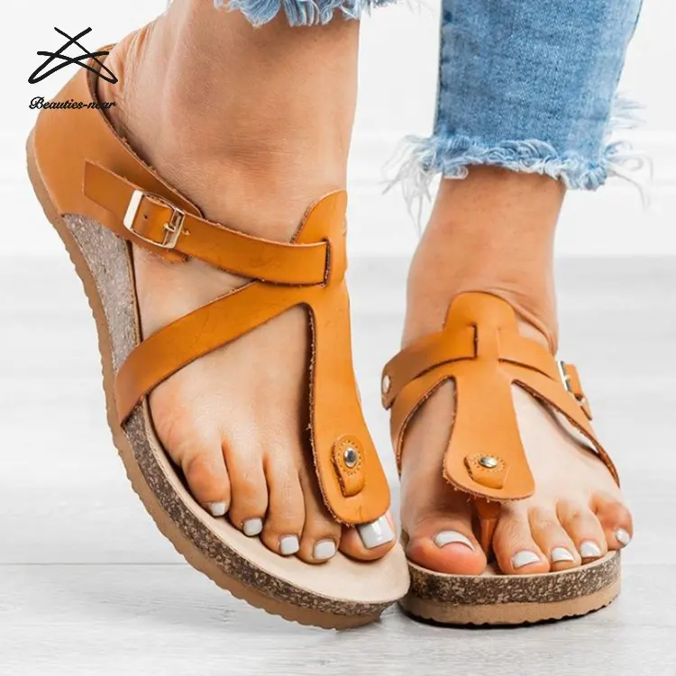 Sandalias de tacón medio para mujer, zapatos de verano, venta directa de fábrica