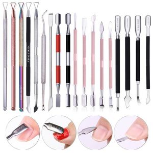 Empujador de Cutículas de Acero Inoxidable Triangular de Doble Uso con Mango Texturizado, Raspador de Cutículas para Eliminar Esmalte de Uñas en Gel - Product Image 6