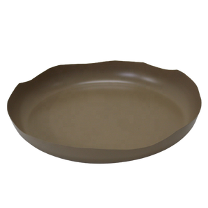 Venta al por mayor de platos redondos de hierro a granel bordes irregulares color mate galleta tamaño pequeño plato y bandeja para servir platos de comida - Product Image 4