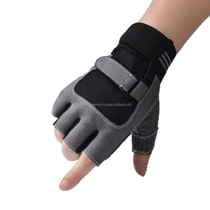 Padded Palm Athletic Fingerless Training HIFWG3 Bodybuilding Fitness Gym Workout Weight Lifting Gloves With Custom Logo