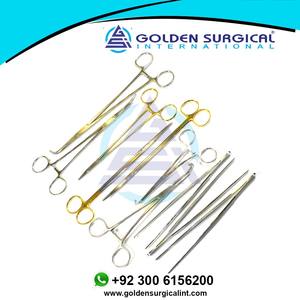 Instrumento veterinario de acero inoxidable dorado | Kit de instrumentos de Cirugía Torácica de tejidos blandos | Modelo | Fabricado en Pakistán - Product Image 6