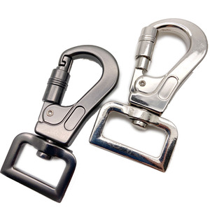 Gancho BT-684 High Quality Gun Color Gancho Perro Metal Dog Leash Eye With Screw Swivel Carabiner 20mm Snap Hook