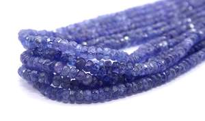 Impresionante collar de piedra Natural de tanzanita azul, cuentas facetadas de Rondelle, fabricación de piedra de nacimiento, 1 hilo - Product Image 4