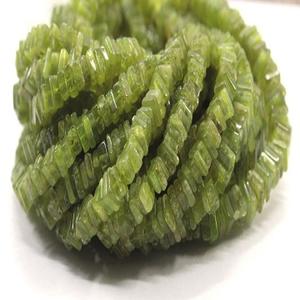 16 "de largo Vessonite Natural forma cuadrada suave Heishi piedra preciosa fabricación hecha a mano joyería cuentas tamaño 5-5,5 MM - Product Image 1