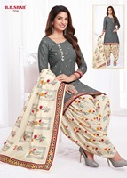 Ensemble Salwar Kameez Panjabi pour Femme, Tenue Imprimée Numérique en Coton, Robe Prête-à-Porter avec Dupatta en Pur Coton RoyalExport