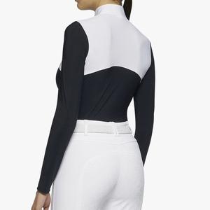 CAMISA DE EQUITACIÓN CAPA BASE POLO ECUESTRE MUJERES NIÑOS EN TELA TÉCNICA DE SECO RÁPIDO - Product Image 3