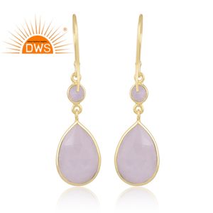 Dernière conception faite à la main naturel arc-en-ciel lune pierre gemme balancent boucle d'oreille bijoux de mode pour les femmes cadeau pour elle - Product Image 4