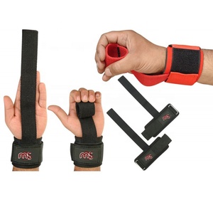 Correas de Levantamiento de Pesas MAS, Acolchadas, de Poliéster/Nailon/Algodón, para Crossfit, Powerlifting, con Soporte para Muñeca y Máximo Agarre, ISO - Product Image 1