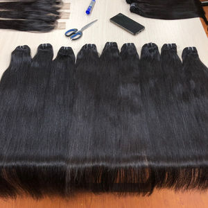 APOHair-Paquetes de cabello humano sin procesar DD SDD Super doble dibujado negro recto 10A estilos de grado longitudes de onda 8-28 pulgadas, venta al por mayor - Product Image 1