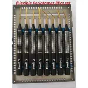 OFFRE SPÉCIALE GORAYA ALLEMAND Periotome Parodontale Flexible Droite Et courbe 8 Pcs Dentaire Implant Instrument CE ISO APPROUVÉ - Product Image 1