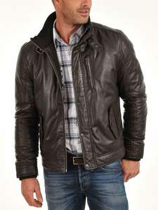 Chaqueta de Cuero de Oveja Genuino para Hombre, Hecha a Medida, Estilo Motero, Ajustada, Informal - Product Image 3