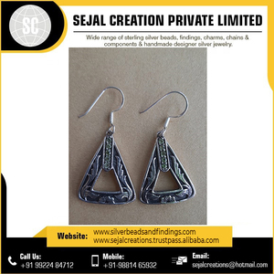 Sejal Creation 925 Sterling Silver Dangle <b>Earrings</b> Fine Party Jewelry <b>Emerald</b> Opal Topaz Gemstones Bulk Exported <b>Drop</b> <b>Earrings</b> - Product Image 3