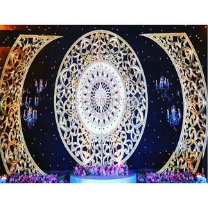 เหรียญทองที่สวยงามสำหรับฉากหลังแต่งงานเฟรมฉากหลังสีทองที่งดงามและแผงตกแต่งงานแต่งงานรุ่งโรจน์เวทีกรอบทอง - Product Image 1