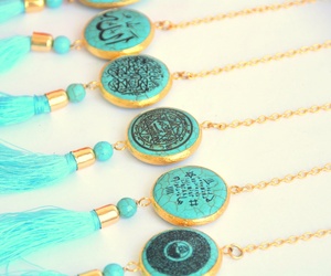 Personalizado azul latón azul turquesa 33 cuentas coche espejo colgador empresa logotipo personalizado Interior colgante listo uso automóvil - Product Image 2