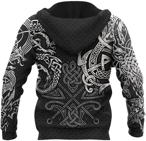 Sweat à capuche en polyester pour hommes, logo personnalisé, tissu molletonné, vente en gros, service OEM, 2020 - Product Image 2