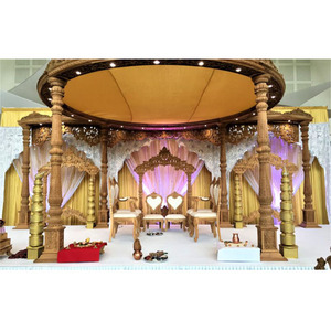 Mandap en FRP aspect bois pour mariage impérial, élégant, nouveau design, pour l'Australie - Product Image 1