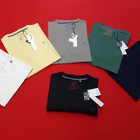 Overrun Garments with Labels for Men, Shorts Sleeve, V Neck