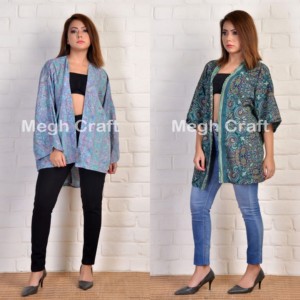 โบฮีเมียนผ้าไหมผ้าชีฟองขนาดใหญ่พิเศษเสื้อคลุมกิโมโนยาวลำลองมีเข็มขัดปิด - Product Image 6