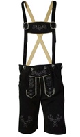 Oktoberfest 2025 Ensemble de lederhosen pour hommes lederhosen noir pour garçons fête de la bière et festivals ensemble 3 pièces en cuir avec chemise à chaussures