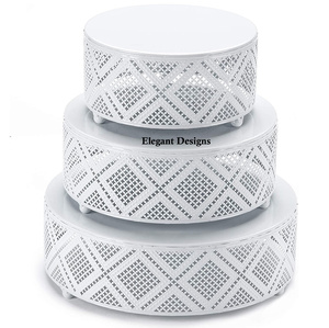 <b>Tall</b> Size Metal Cake Stand Unique Designer Handmade Wholesale Cake Stand Top Selling Decorative <b>Table</b> Top Luxury Cake Stand - Product Image 4