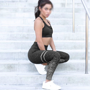 Venta al por mayor de ropa de Fitness entrenamiento corriendo estiramiento gimnasio usar pantalones de Yoga medias de las mujeres - Product Image 6