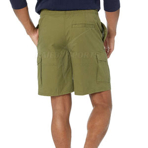 กางเกงขาสั้นลำลองผ้าฝ้าย100% สำหรับผู้ชายปรับแต่งได้ชุดกันยับสำหรับวิ่งชายหาดยิมผ้าใบเทอร์รี่ย้อมสีล้วนเป็นมิตรกับสิ่งแวดล้อม - Product Image 2