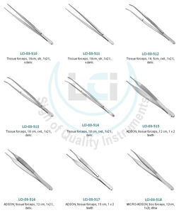Fórceps de disección micro de acero inoxidable de alto grado Fórceps de tejido quirúrgico manual por Life Care Instruments - Product Image 3