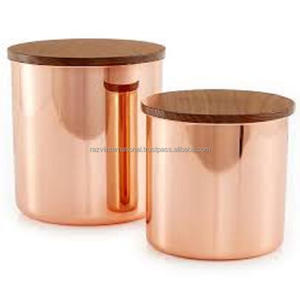 Copper Plated Tea <b>Sugar</b> Coffee <b>Canister</b> Sets for Food Storage & Container Purpose - Product Image 5