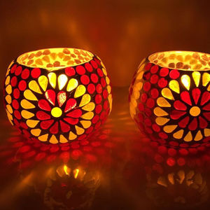 Bougeoirs à bougie chauffe-plat modernes en verre faits à la main décoration en métal pour la maison pour la table centrale latérale salle à manger décor de noël - Product Image 1